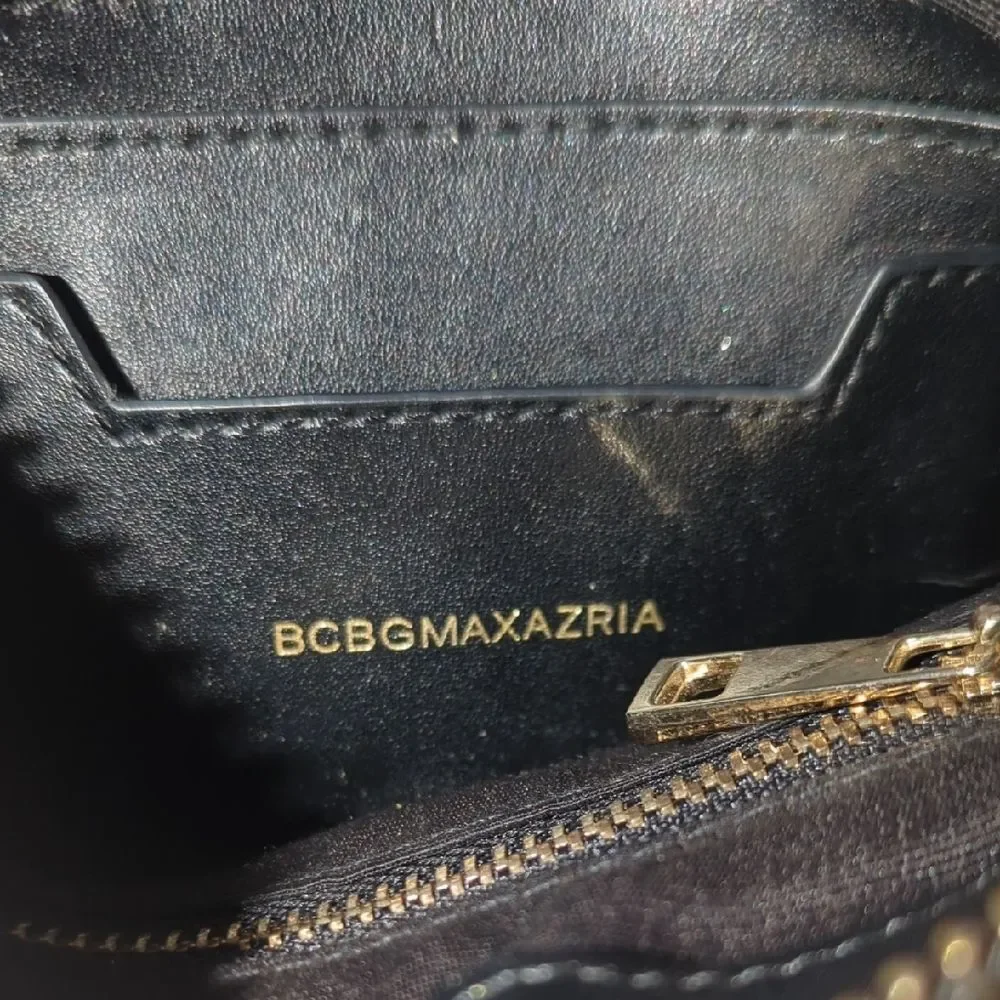 BCBGMaxAzria Black and Gold Wristlet Clutch